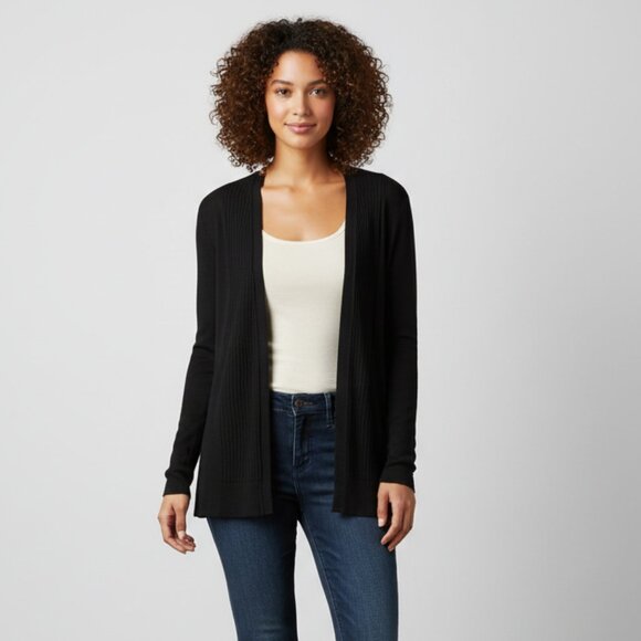Aritzia Wilfred Cardigan Sweater V-neck Long sleeve Black Rayon blend Size XS - Picture 1 of 16